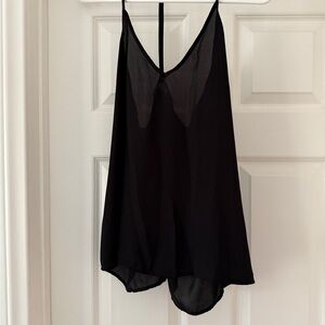 Wayf Black Sheer Camisole Top